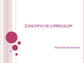Concepto de curriculum Flores Sánchez Elizabeth 