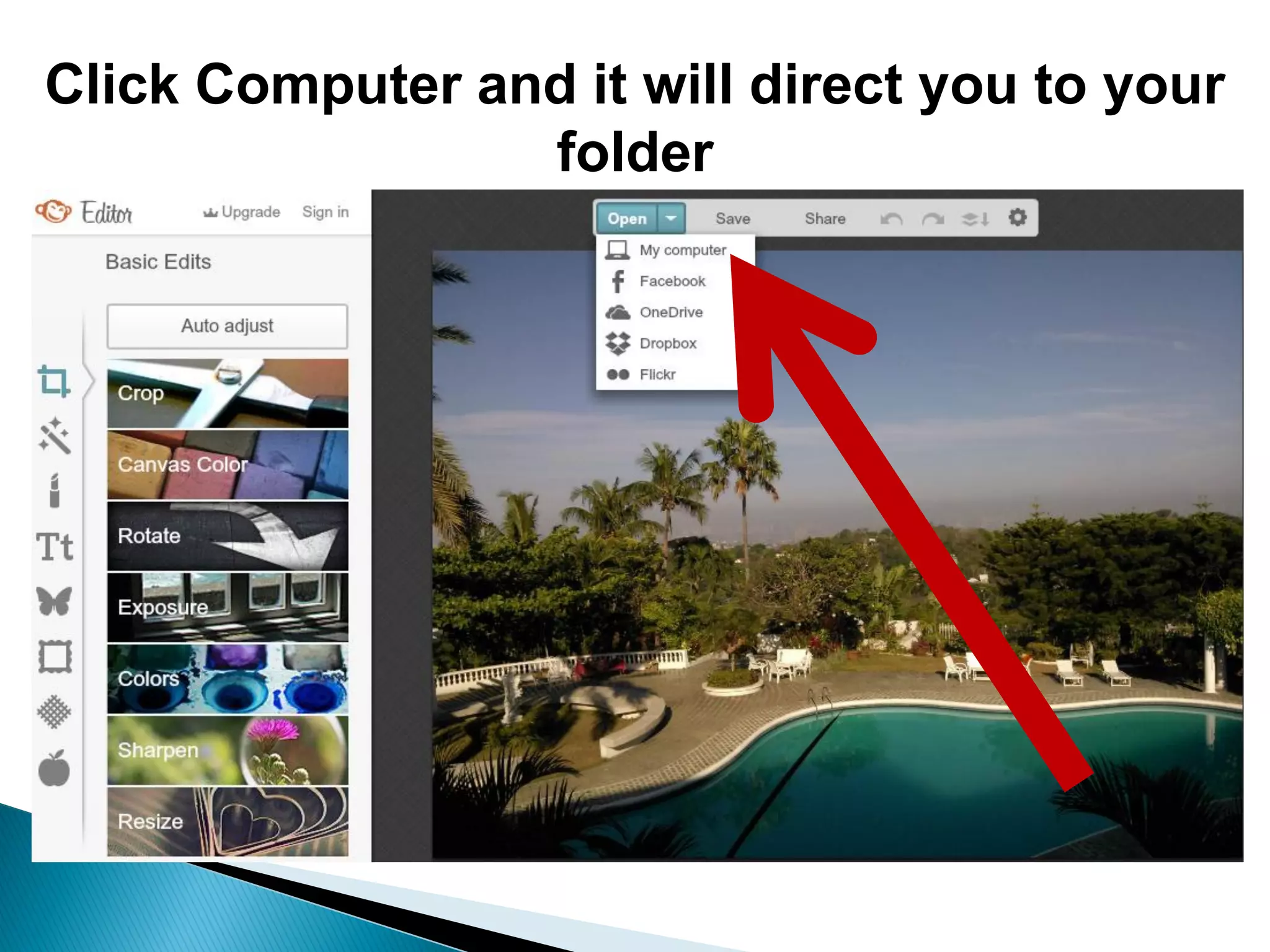 Click Computer and it will direct you to your
folder
 