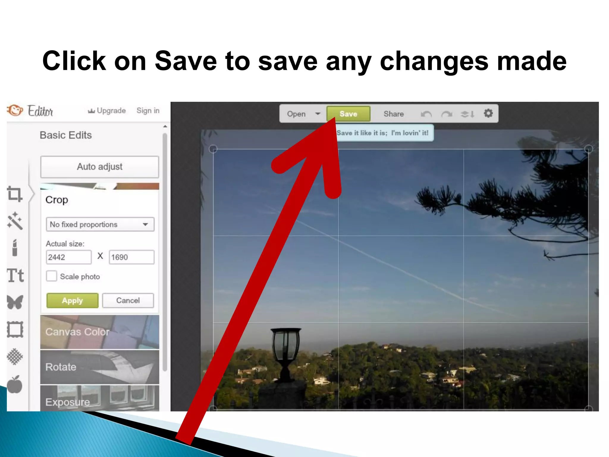 Click on Save to save any changes made
 