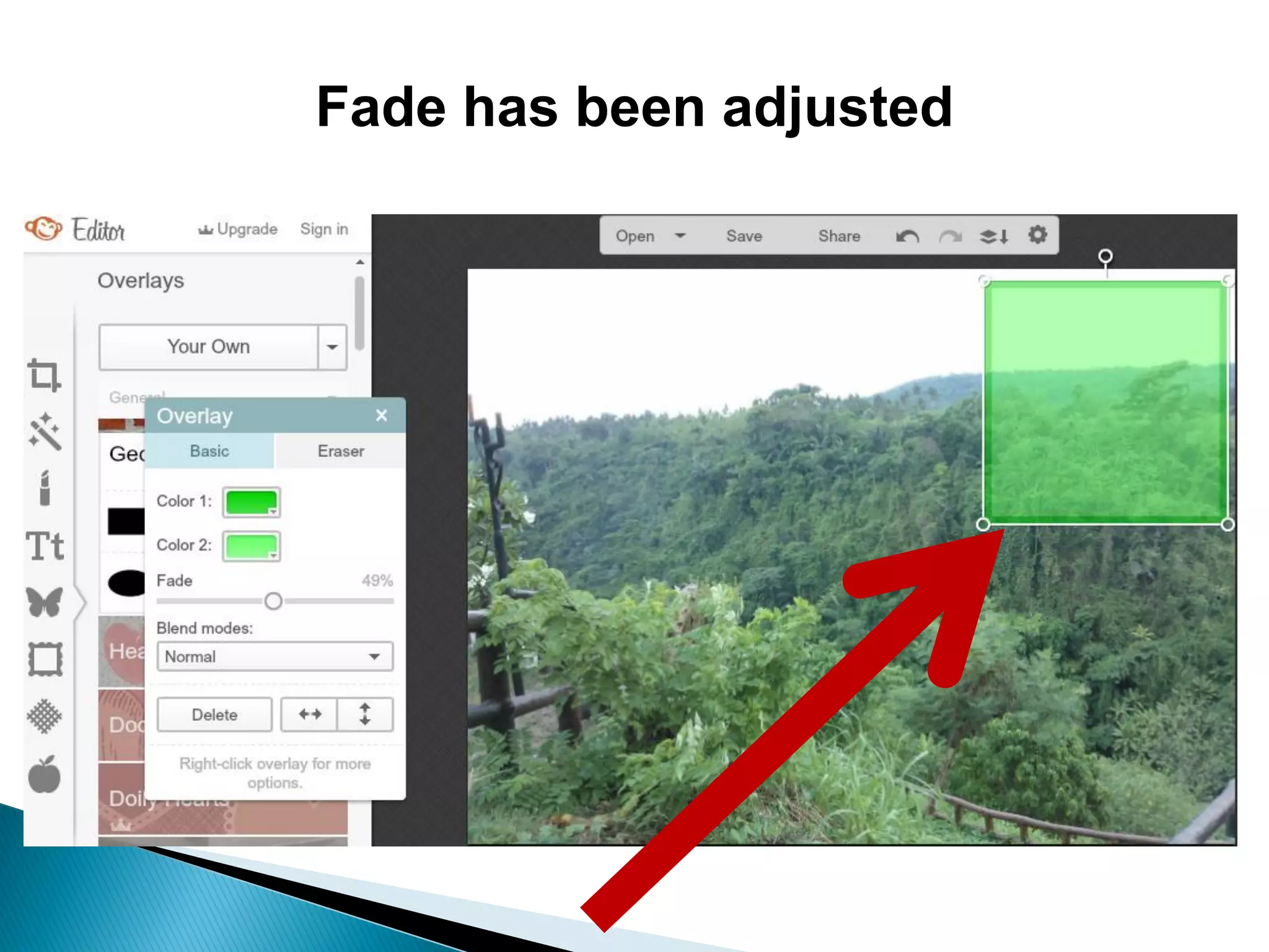 Fade has been adjusted
 