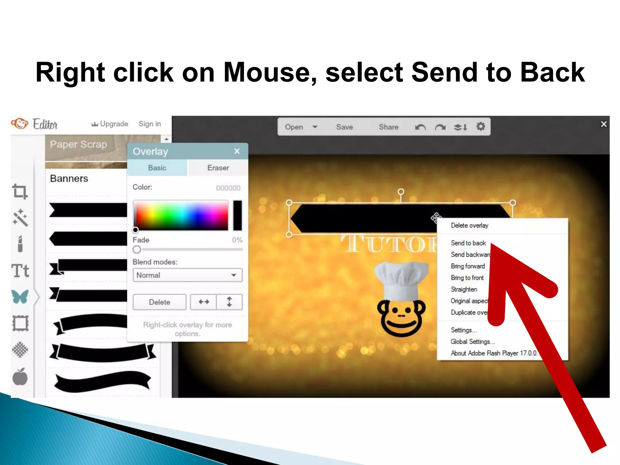 Right click on Mouse, select Send to Back
 
