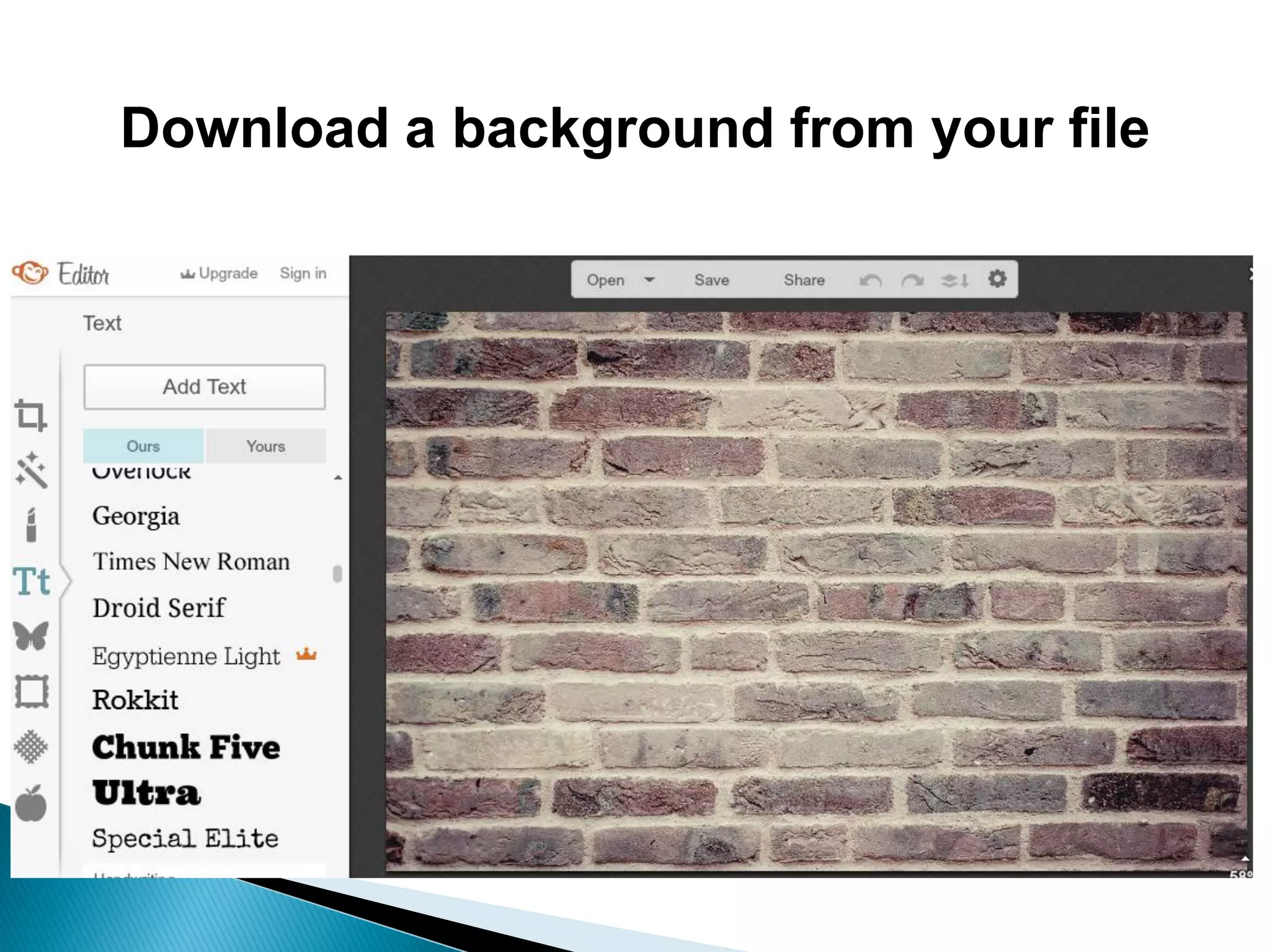Download a background from your file
 