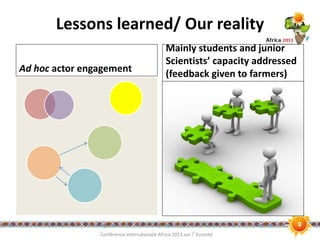 A strategy for mainstreaming gender: An example from a dairy feed value chain study in Kenya