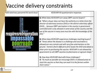 Delivery of the Contagious Bovine Pleuropneumonia Vaccine in Garissa, Northeastern Kenya
