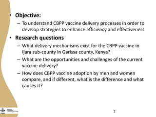 Delivery of the Contagious Bovine Pleuropneumonia Vaccine in Garissa, Northeastern Kenya