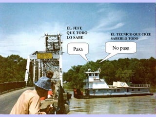 Pasa No pasa EL JEFE QUE TODO LO SABE EL TECNICO QUE CREE SABERLO TODO