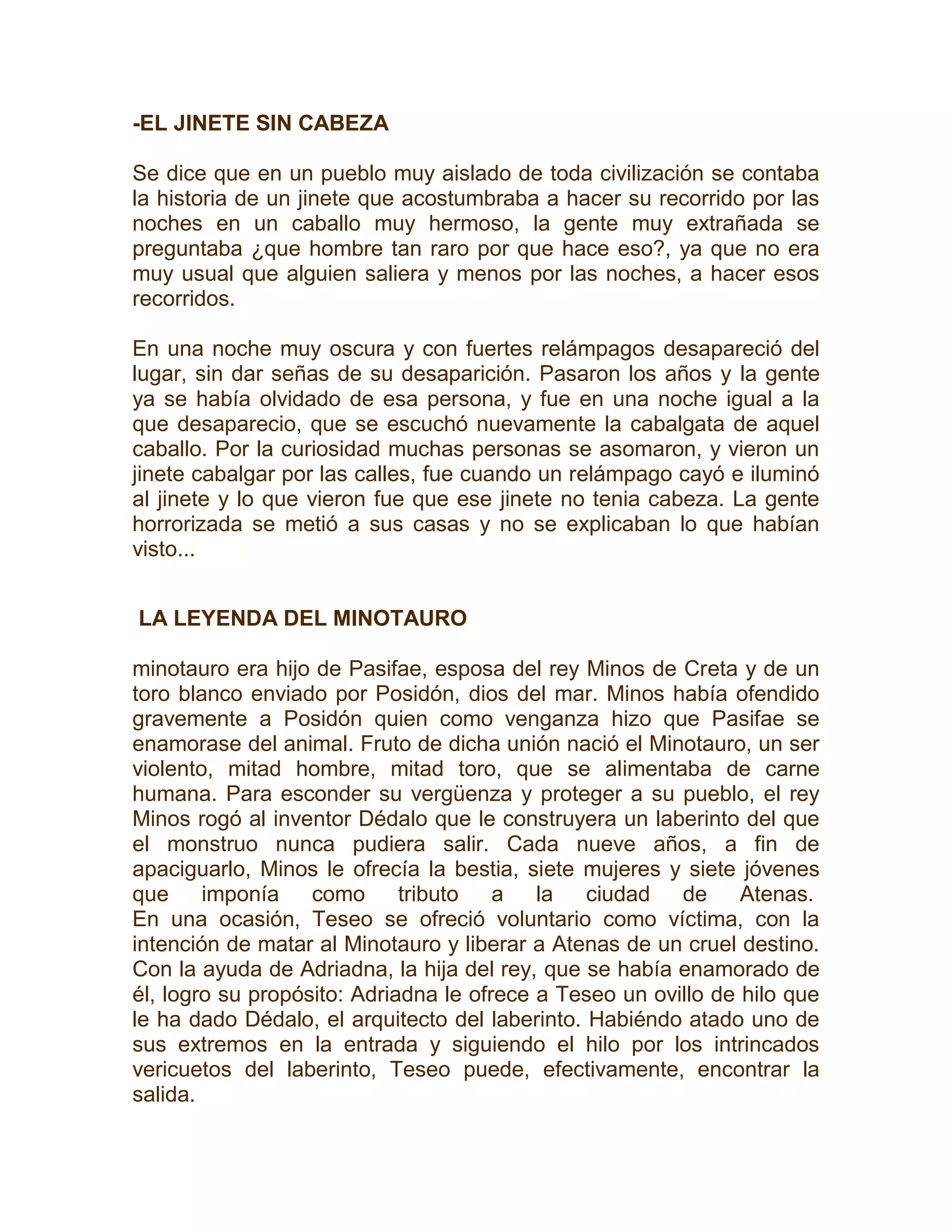 El jinete sin cabeza | DOCX