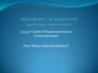 731447 Cuento Hispanoamericano 
Contemporáneo 
Prof. María Amanda Saldías P. 
 