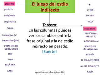 El juego del estilo indirecto | PDF