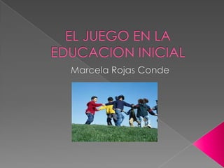 EL JUEGO EN LA EDUCACION INICIAL Marcela Rojas Conde 