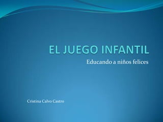 Educando a niños felices

Cristina Calvo Castro

 