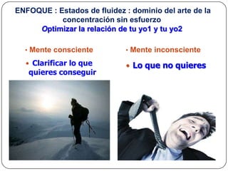 Mente en calma y forma una unidad con el cuerpo. 