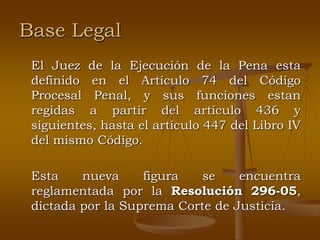 El juez de ejecucion penal | PPT