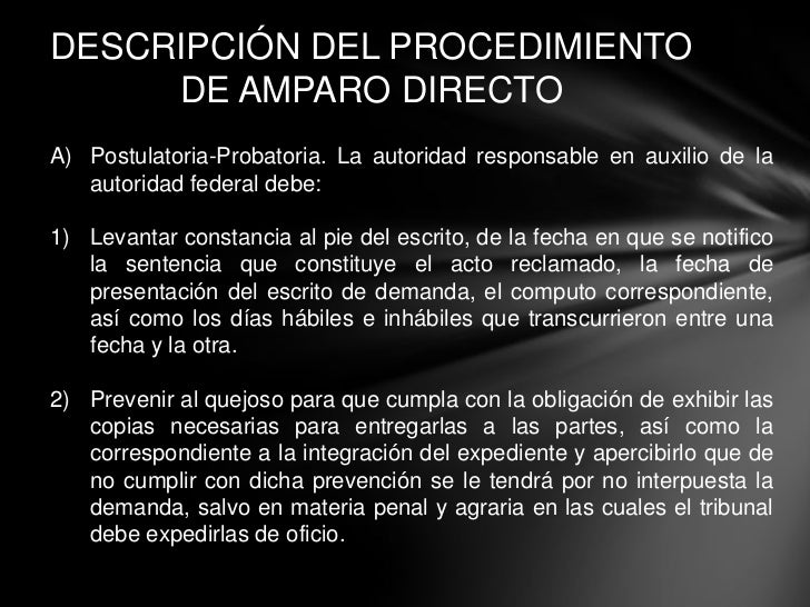 El juicio de amparo directo.