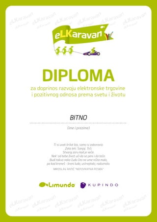 eLKaravan diploma za BITNOBor