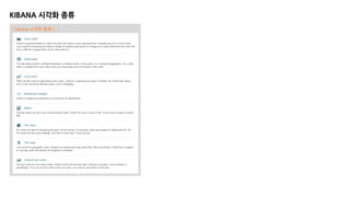 KIBANA 시각화 종류
[ kibana 시각화 종류 ]
 