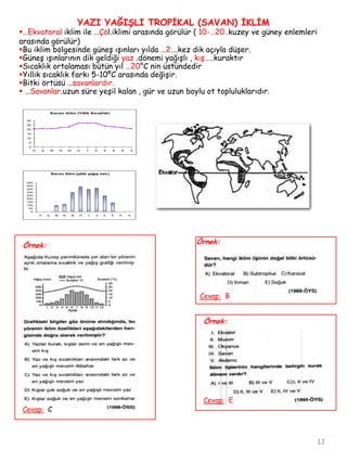 Yıllık sıcaklık ortalaması 25 °C’nin üstündedir 