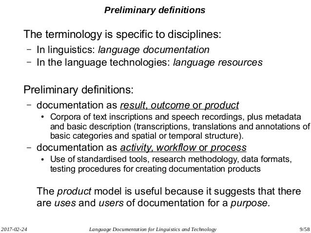 ELKL 5 Language documentation for linguistics and technology