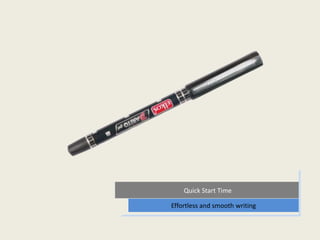 Quick Start Time
Effortless and smooth writing
 