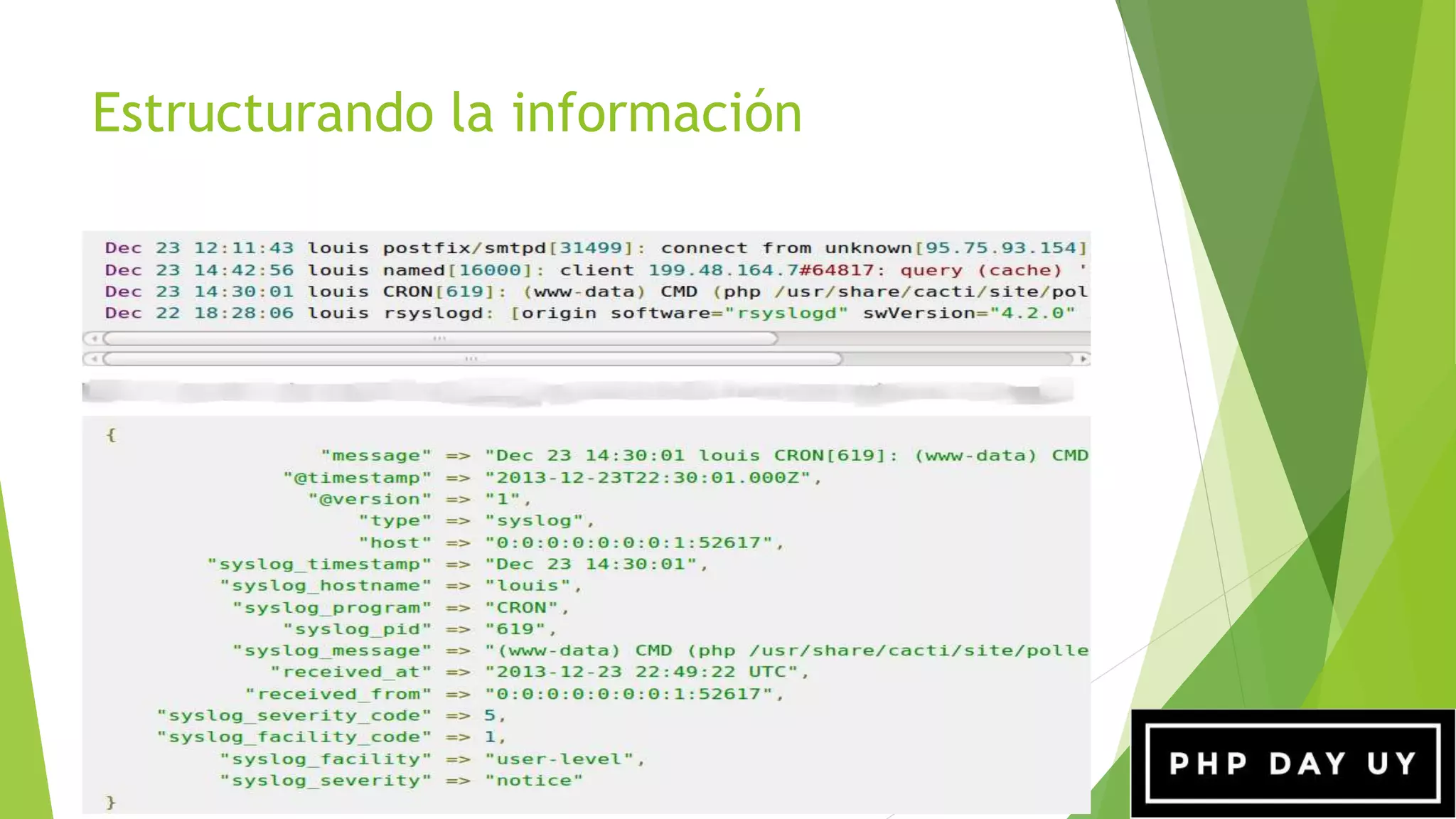 Estructurando la información
 