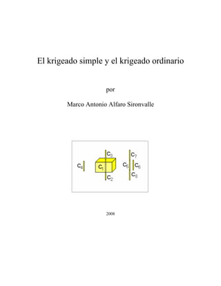 El krigeado simple y el krigeado ordinario
por
Marco Antonio Alfaro Sironvalle
2008
 
