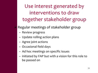 Value chains, innovation systems and action research:  From principles to practice 