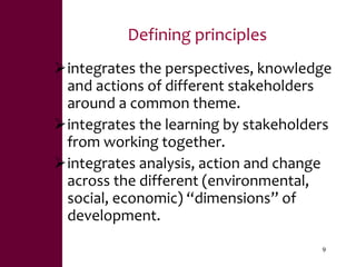 Value chains, innovation systems and action research:  From principles to practice 
