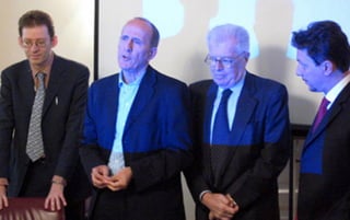 Nella foto, da sinistra: Massimo Giordani, Fabrizio Bellavista, prof. Franco Giacomazzi, Marco Camisani Calzolari 