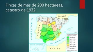 Fincas de más de 200 hectáreas,
catastro de 1932
 