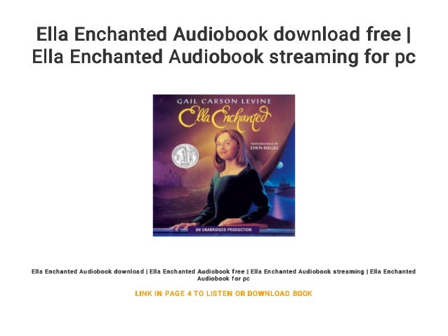 Ella Enchanted Audiobook download free Ella Enchanted