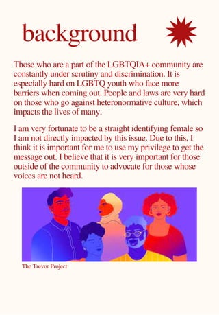 Those who are a part of the LGBTQIA+ community are
constantly under scrutiny and discrimination. It is
especially hard on ...