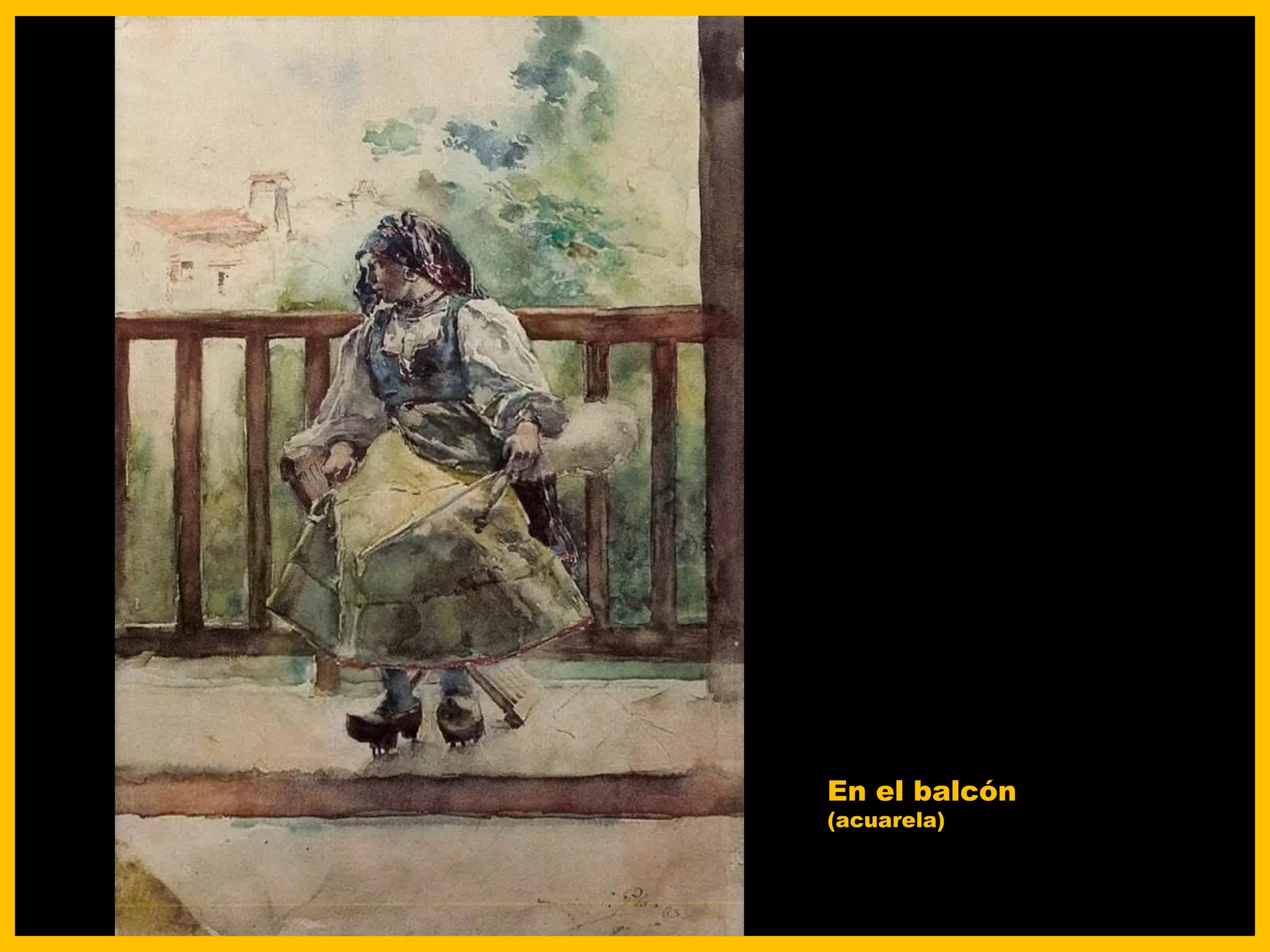 En el balcón
(acuarela)