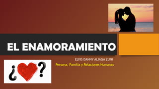 EL ENAMORAMIENTO
ELVIS DANNY ALIAGA ZUNI
Persona, Familia y Relaciones Humanas
 