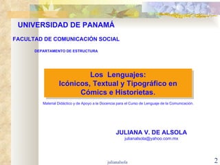 julianalsola Los  Lenguajes: Icónicos, Textual y Tipográfico en Cómics e Historietas . Material Didáctico y de Apoyo a la ...
