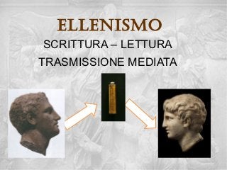 ellenisMo
SCRITTURA – LETTURA
TRASMISSIONE MEDIATA
 