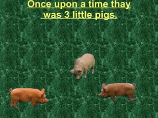 Once upon a time thay  was 3 little pigs. 