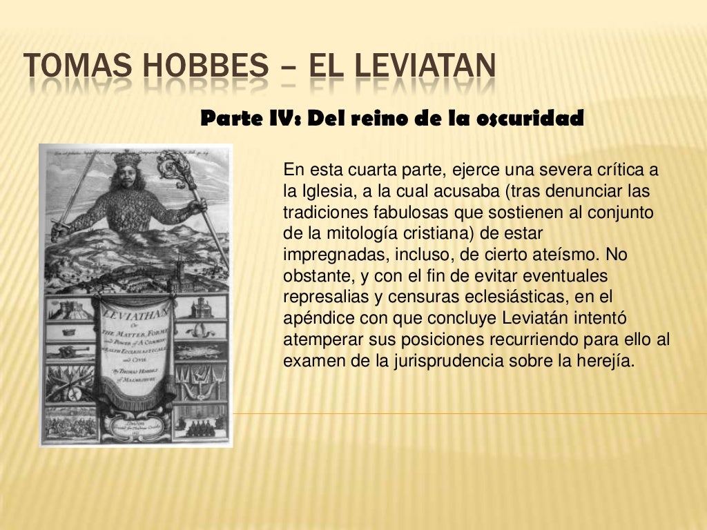 Tomas Hobbes El Leviatan