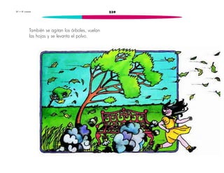 3 7 • E l v i e n t o 239 
También se agitan los árboles, vuelan 
las hojas y se levanta el polvo. 
 