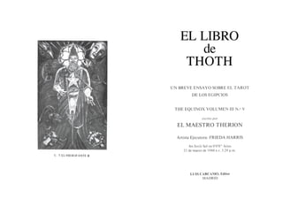 EL LIBRO
de
THOTH
 