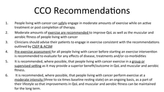 Cancer Exercise Program Template Cancer & Exercise - Summer Research Program | PDF