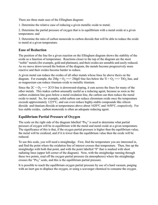 Ellingham diagram | PDF | Chemistry | Science