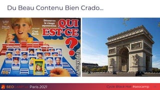 Paris 2021 #seocamp
Cycle Black Hat
Du Beau Contenu Bien Crado...
19
 