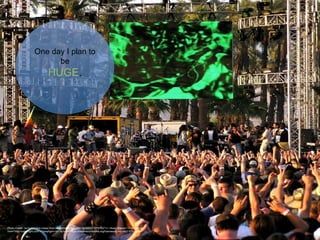 One day I plan to
be
HUGE.
Photo Credit: <a href="https://www.flickr.com/photos/26024261@N00/477079762/">/: Road Warrior /:</a> via <a
href="http://compfight.com">Compfight</a> <a href="https://creativecommons.org/licenses/by-nc-nd/2.0/">cc</a>
 