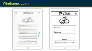 Wireframe: Log-in
 
