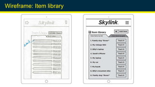 Wireframe: Item library
 