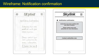 Wireframe: Notification confirmation
 