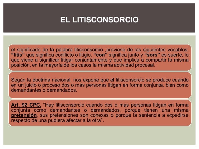 Litisconsorcio significado