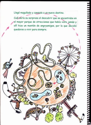 Llegó magullodo y consgdo o un nuevo destino.
.#'
*
Cucú,{erío su sorpreso ol descubrir qu;se €ncontrobo en, "t
,,,,.,,,€l
moyor porgue de otrocciones que hobío viSto jomós y
'._
..
' ollí hizo un montón de ongryom¡gos, por lo gue dbcidió
--d#
r ,-'--J--' F--
..Í. r.
,r" guedorse o vtvtr Poro stemPre )'
'.tr
I
#.v
n'
s'
9o
I
,t
t'.d ,
w
 