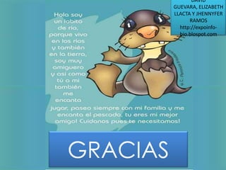 DAVID
GUEVARA, ELIZABETH
LLACTA Y JHENNYFER
RAMOS
http://expoinfobio.blospot.com

GRACIAS

 