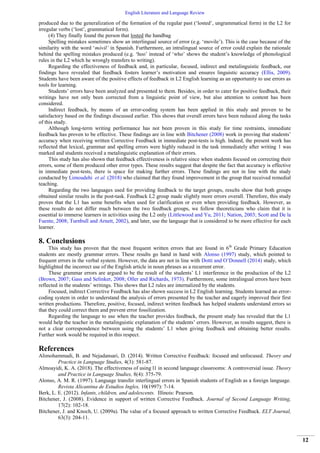 The Impact of Error Analysis and Feedback in English Second Language ...